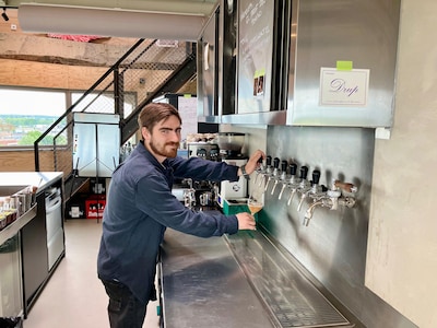 Bij Drup in de Nyma-watertoren drink je met 360 graden uitzicht over Nijmegen