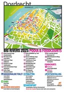 Hier vind je alle podia, wc's en fietsenstallingen op de plattegrond ...