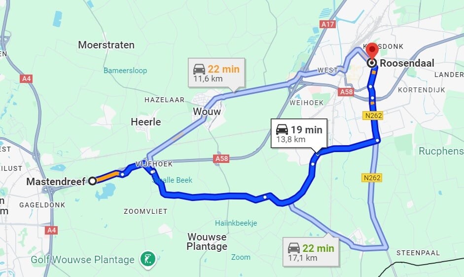 Zo kom je tijdens de afsluiting van de A58 van Bergen op Zoom naar ...