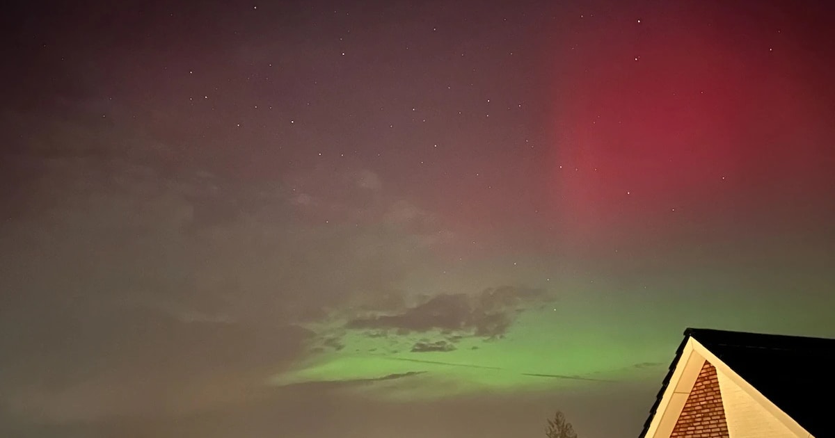 Wauw! Noorderlicht zorgt voor magische lucht boven Zwolle