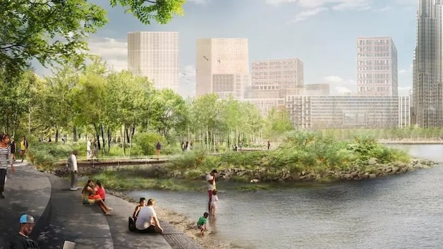 Zo gaan de nieuwe (drijvende) parken in de Rijnhaven eruitzien | Regio ...