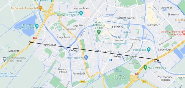 Mysterie opgelost: dit is de langste afstand die je binnen Leiden kan ...