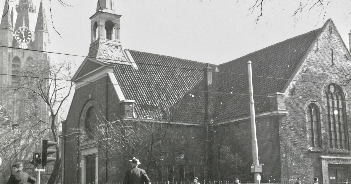 Toen in Delft: vroeger stond er aan de Schoolstraat een Armenkerk